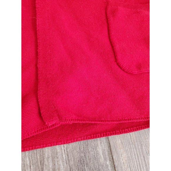 Talbots Factory Red Cotton Open Front Cardigan In XL - Picture 3 of 6